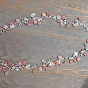 Lovely Chaps Pink and Silver Necklace